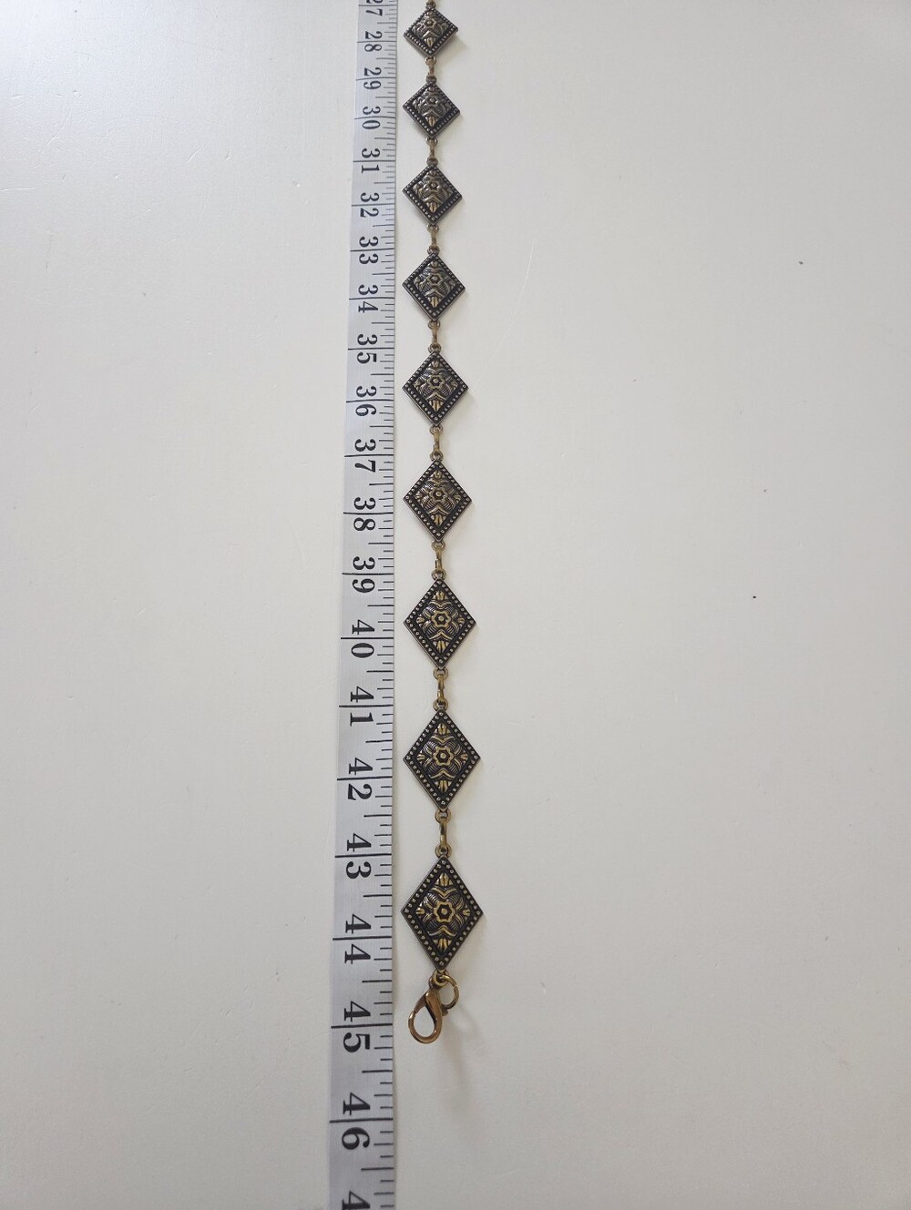 Gold Tone Diamond Shape Chain Belt - Picture 7 of 8